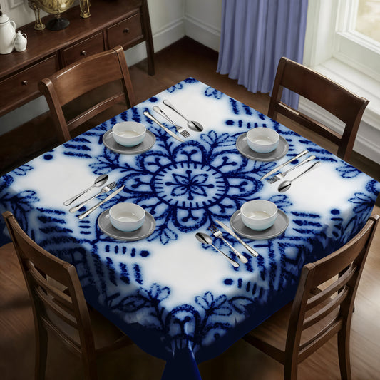Floral Delft Square Tablecloth