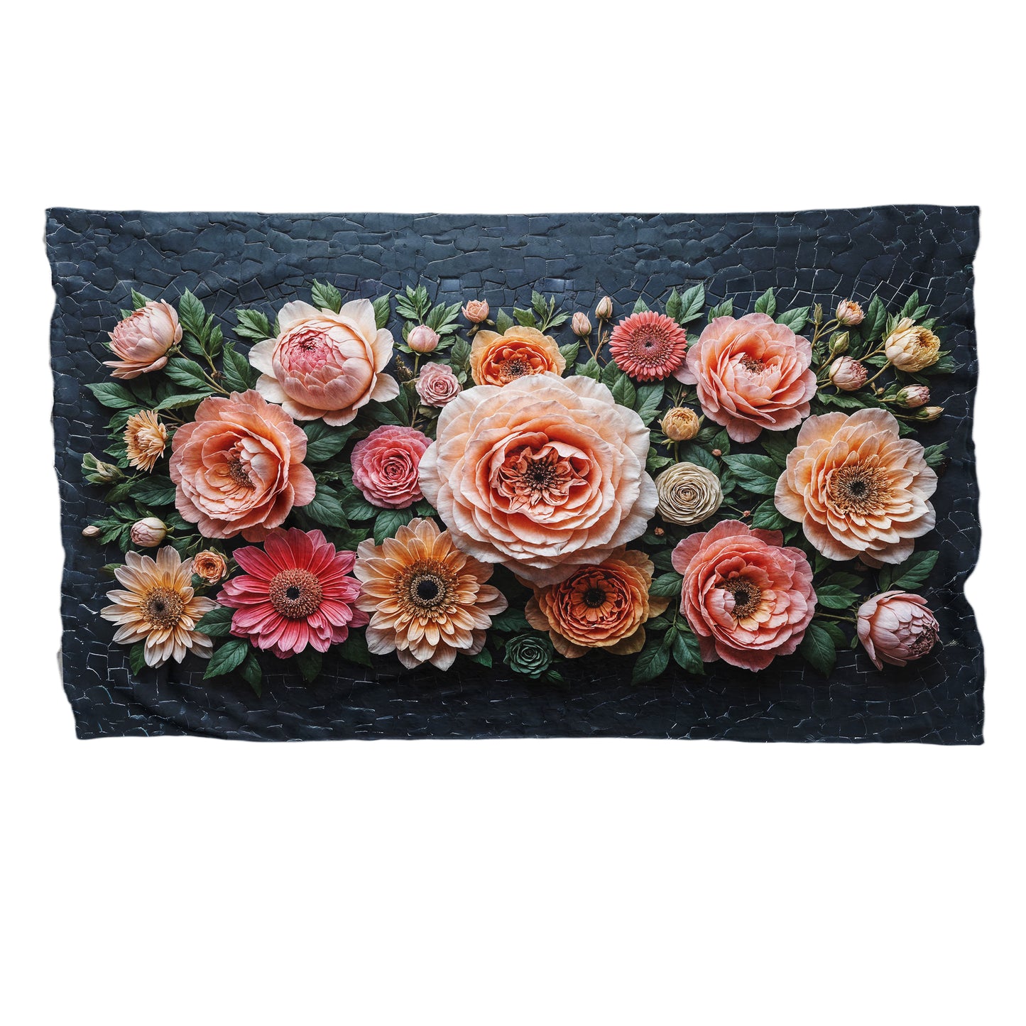 Floral Frame Bed Throw