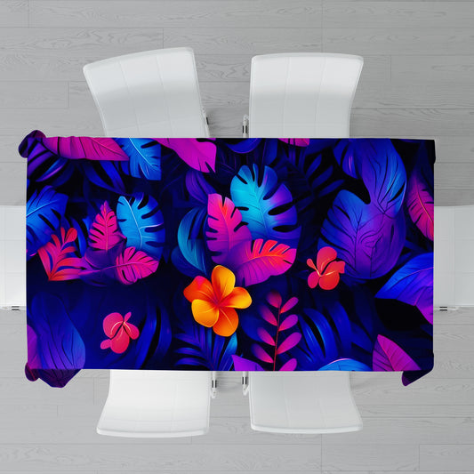 Floral Luminescent Drift Rectangle Tablecloth