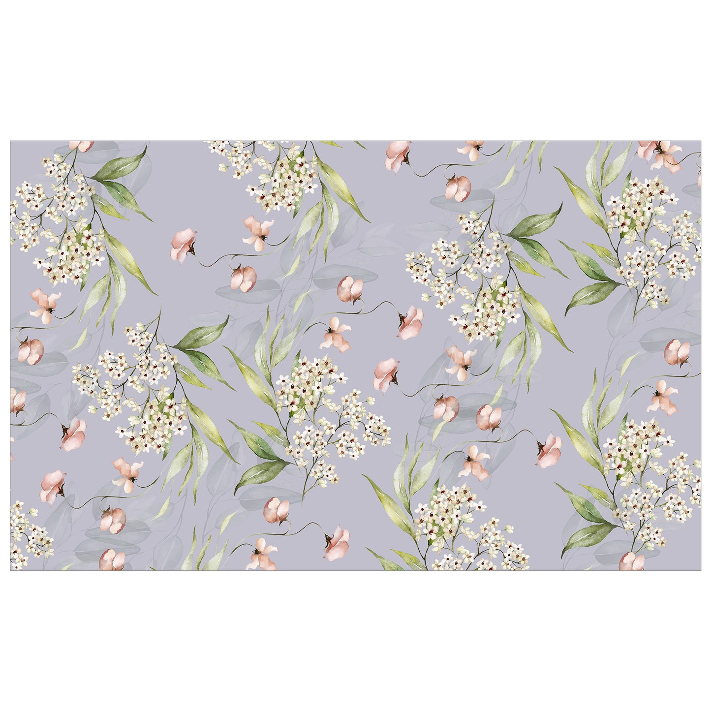 Floral On Lilac Rectangle Tablecloth By Mark Van Vuuren
