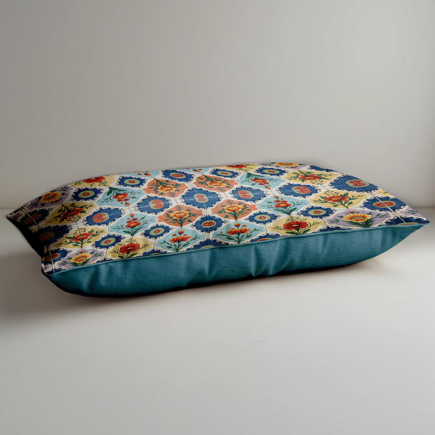 Floral Tiled Stamp King Luxury Scatter