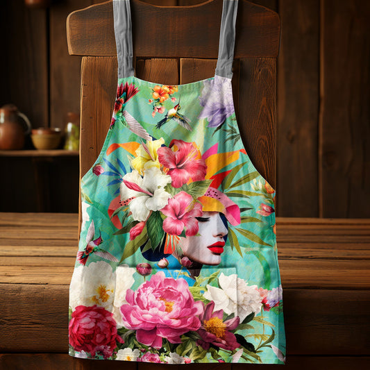 Flower Head Medium Length Apron By Mark Van Vuuren