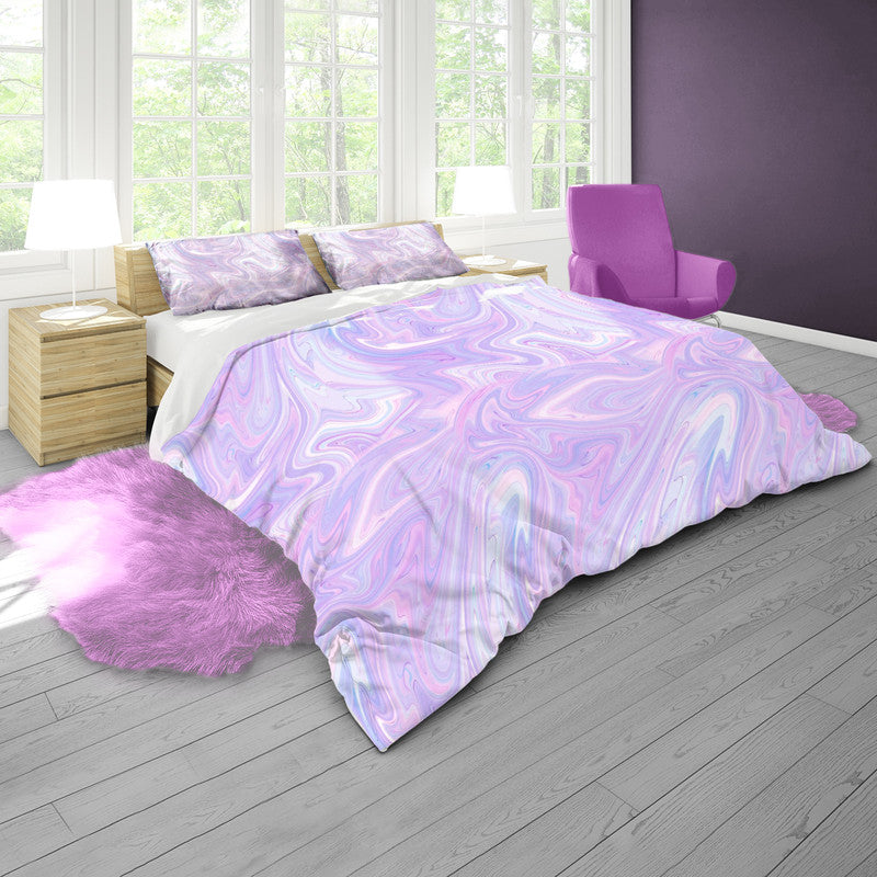 Flowing Lilac Duvet Cover Set