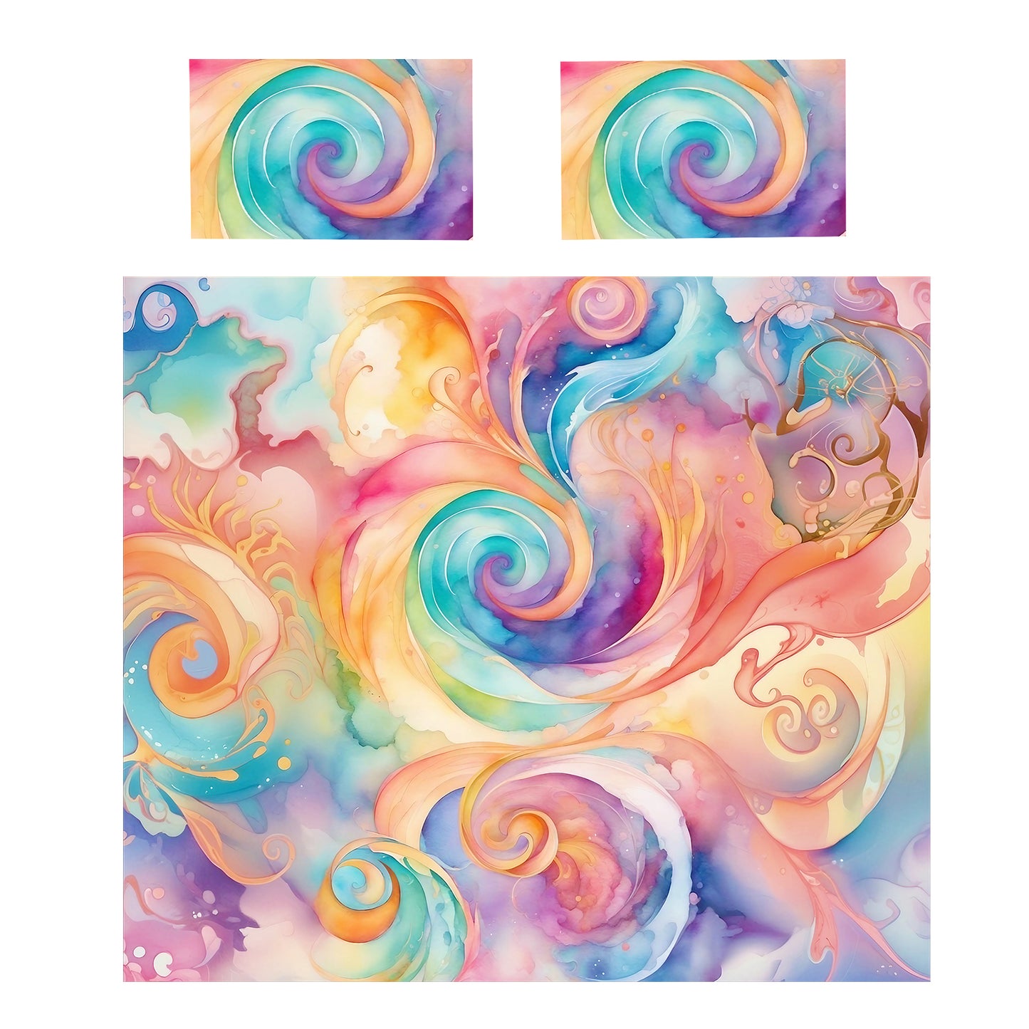 Flowing Colours Of Paint Duvet Cover Set