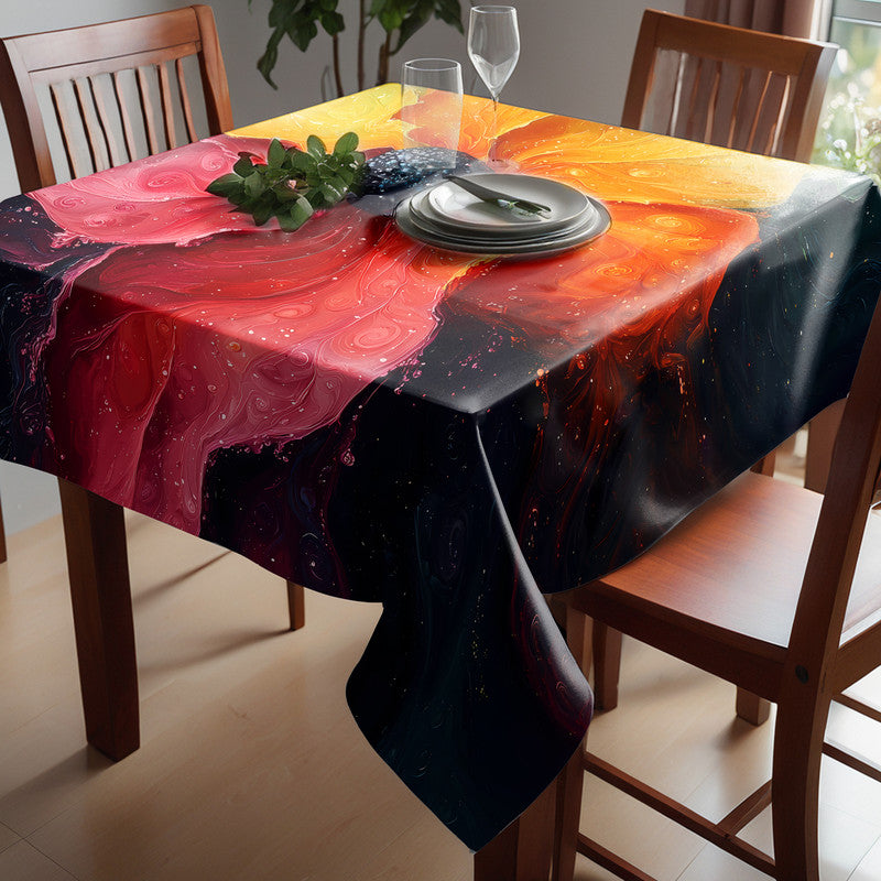 Fluid Florals Square Tablecloth by Wikus Schalkwyk