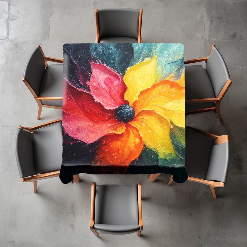 Fluid Florals Square Tablecloth by Wikus Schalkwyk