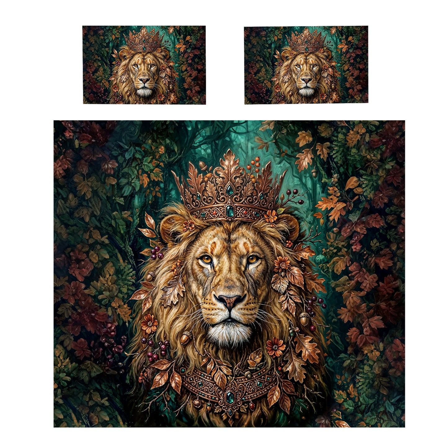 Forest Lion King Duvet Cover Set