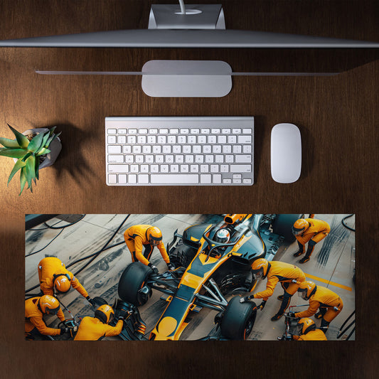 Formula One Yellow Team Large Desk Pad
