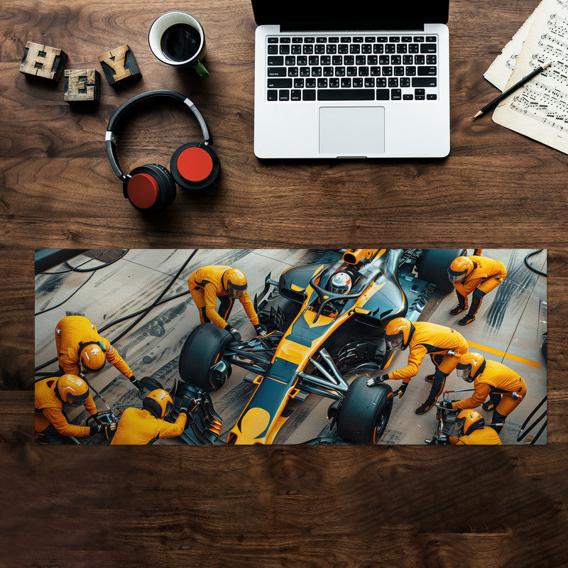 Formula One Yellow Team Large Desk Pad