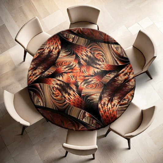 Fractured Realities Round Tablecloth