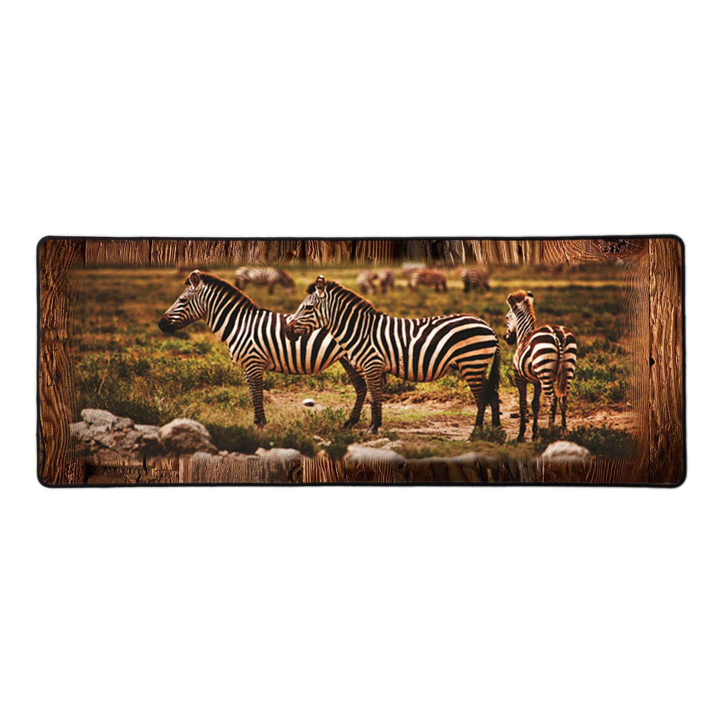Framed Zebra Large Desk Pad