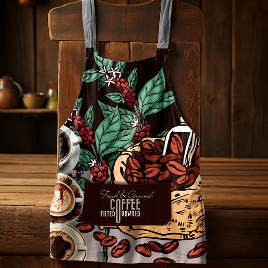 Fresh Coffee Brown Medium Length Apron