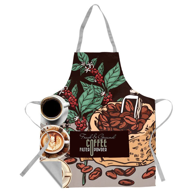 Fresh Coffee Brown Medium Length Apron