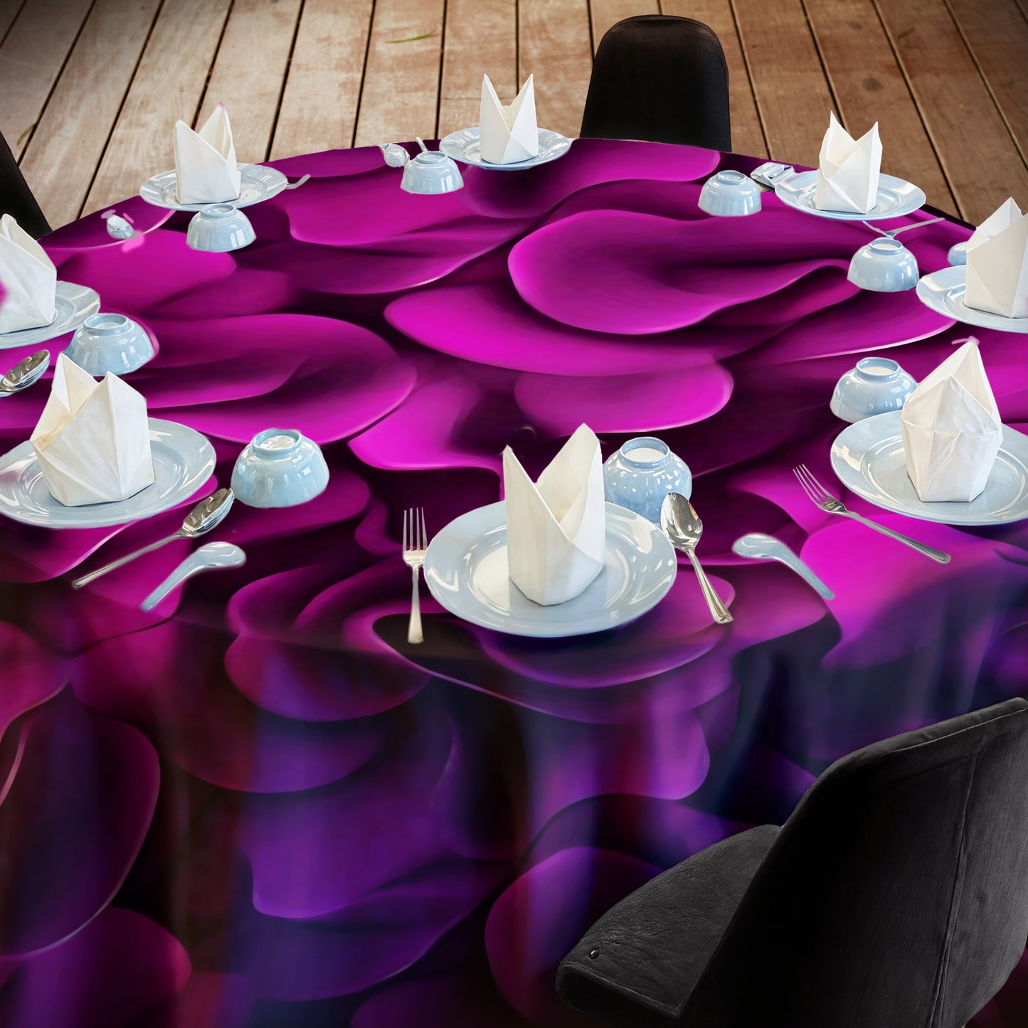 Fuchsia Royalty 2,3m Round Tablecloth