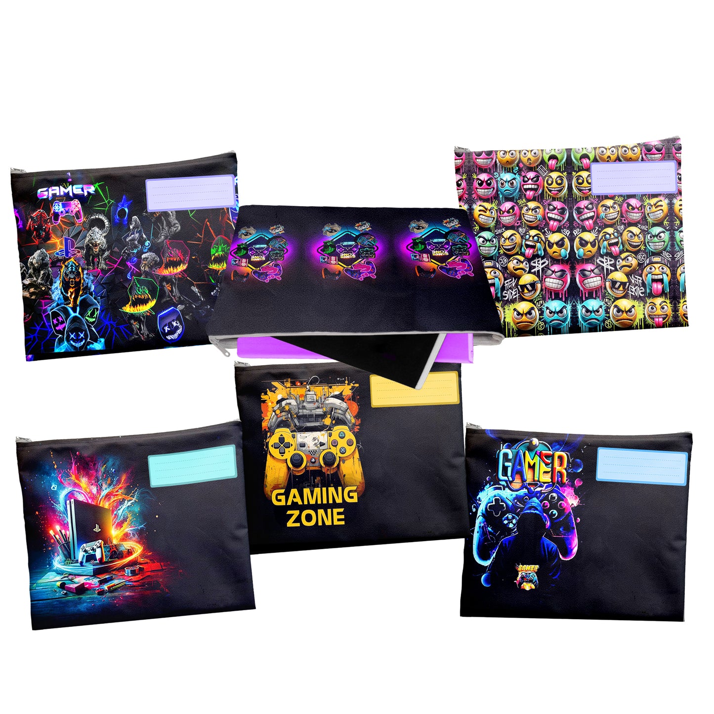 Gaming Subject Savvy Book Bags Set of 6