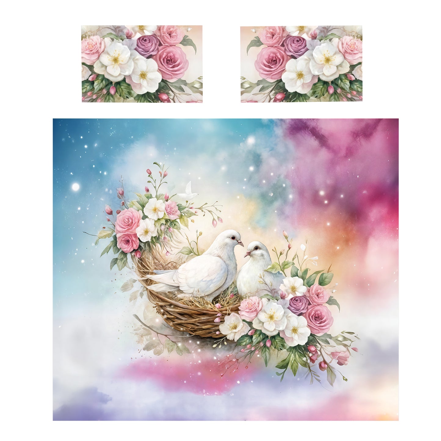 Gentle Dove Nest Duvet Cover Set