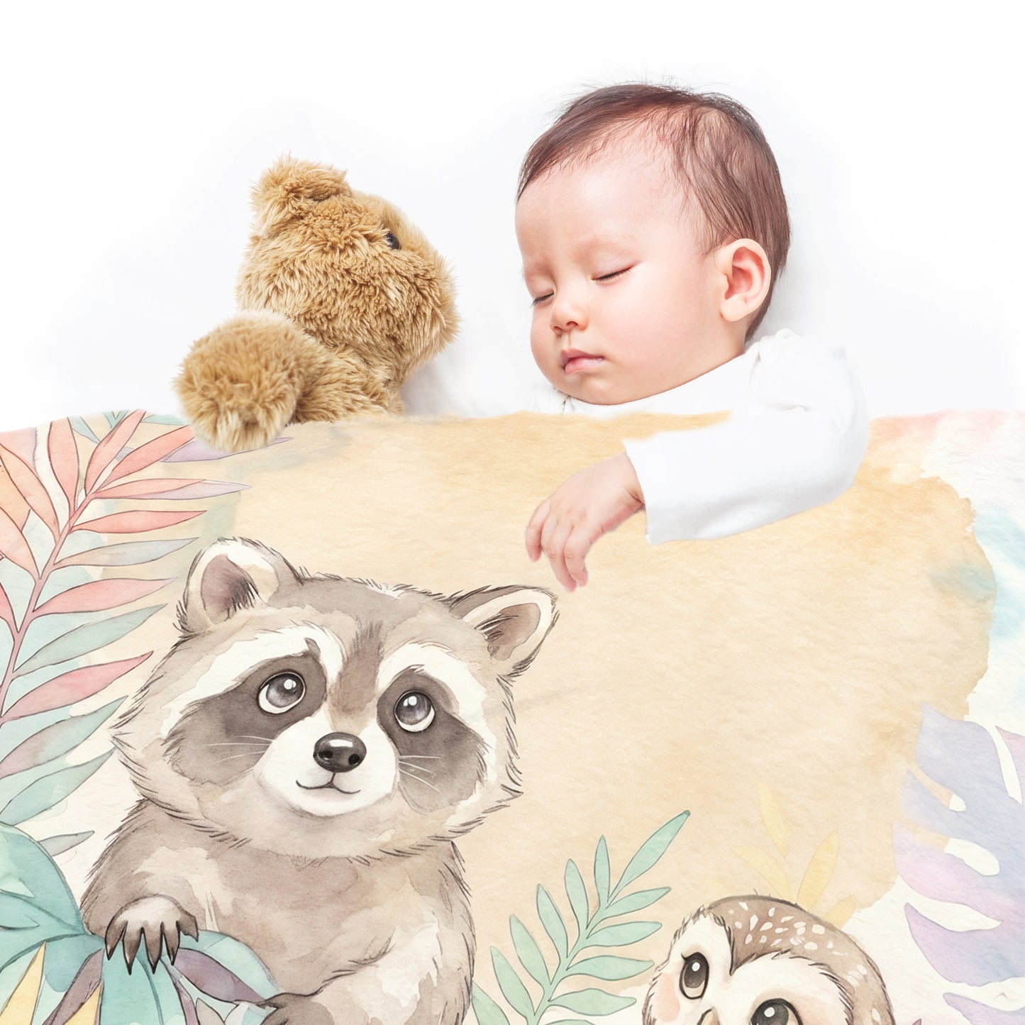 Gentle Forest Friends Baby Fleece Blanket