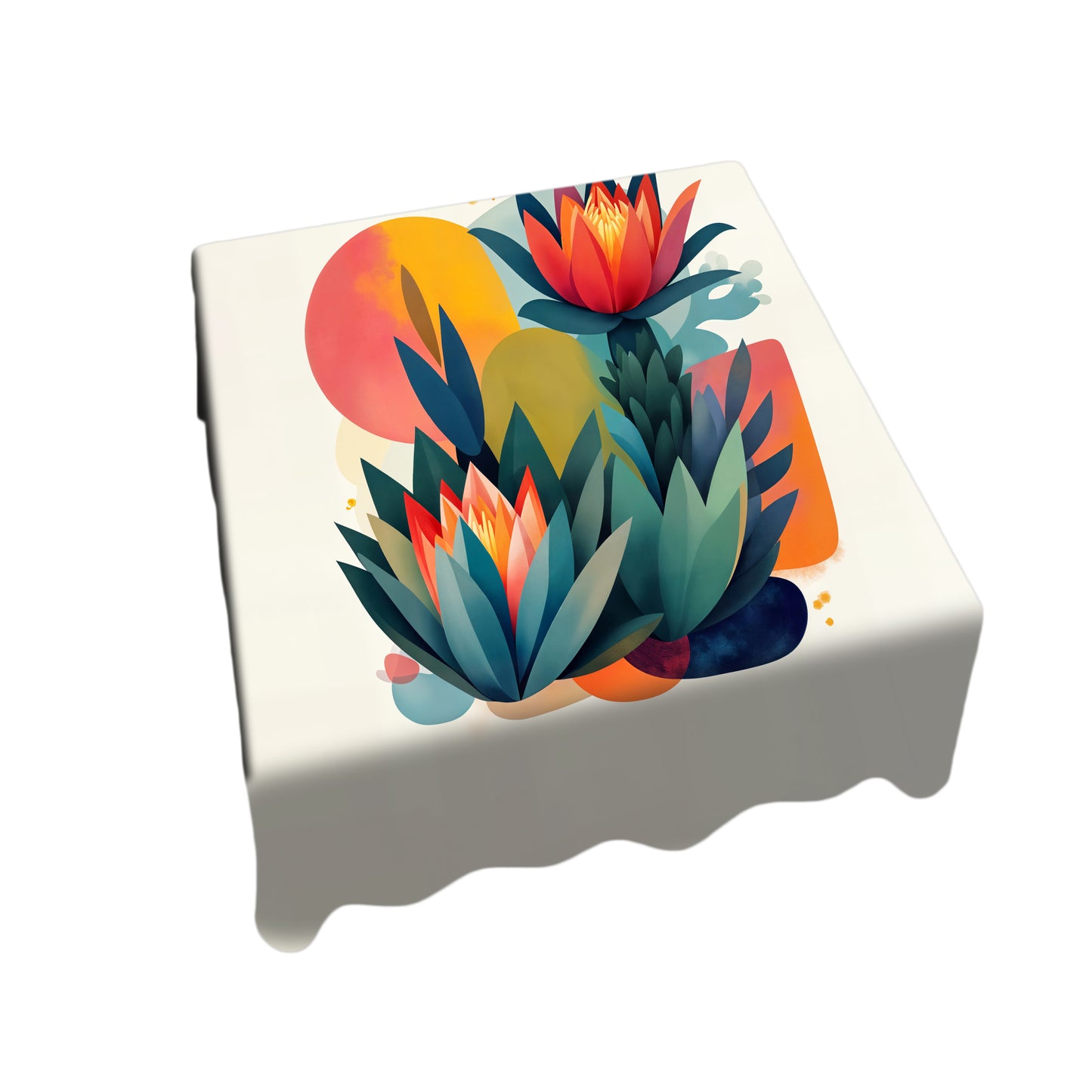 Geometric Protea Mirage Square Tablecloth