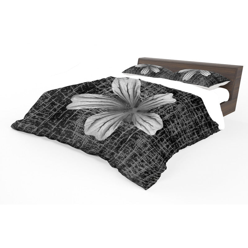 Geranium Renardi Black White Duvet Cover Set by Annette Heymans