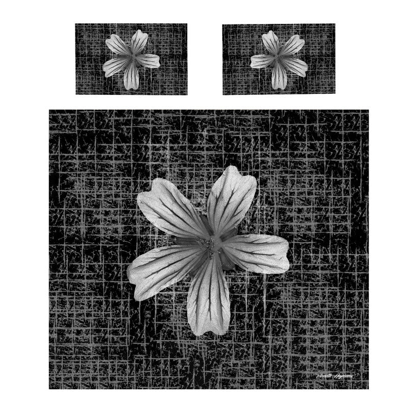 Geranium Renardi Black White Duvet Cover Set by Annette Heymans