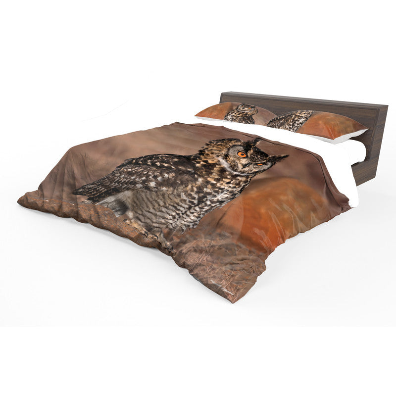 Gevlekte Oor Uil By Annette Heymans Duvet Cover Set