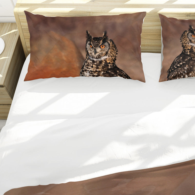Gevlekte Oor Uil By Annette Heymans Duvet Cover Set
