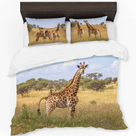 Giraffe Family Duvet Cover Set by Fanie Heymans