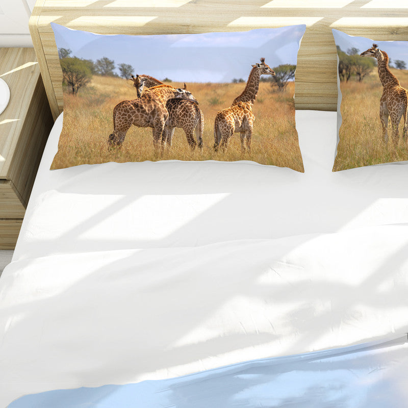 Giraffe Family Duvet Cover Set by Fanie Heymans