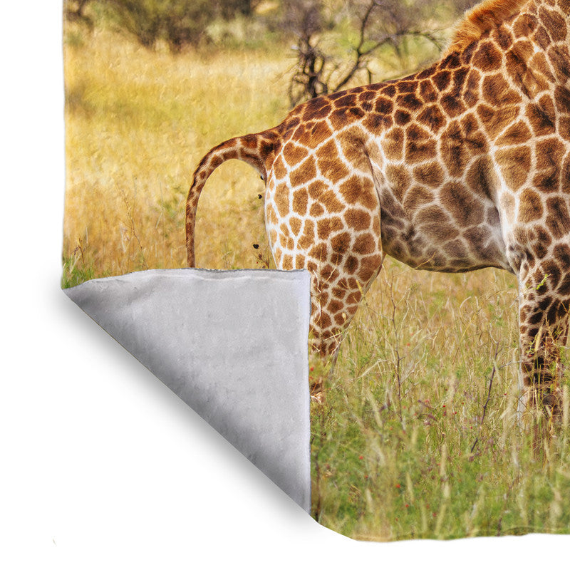 Giraffe Single Light Weight Fleece Blanket by Fanie Heymans