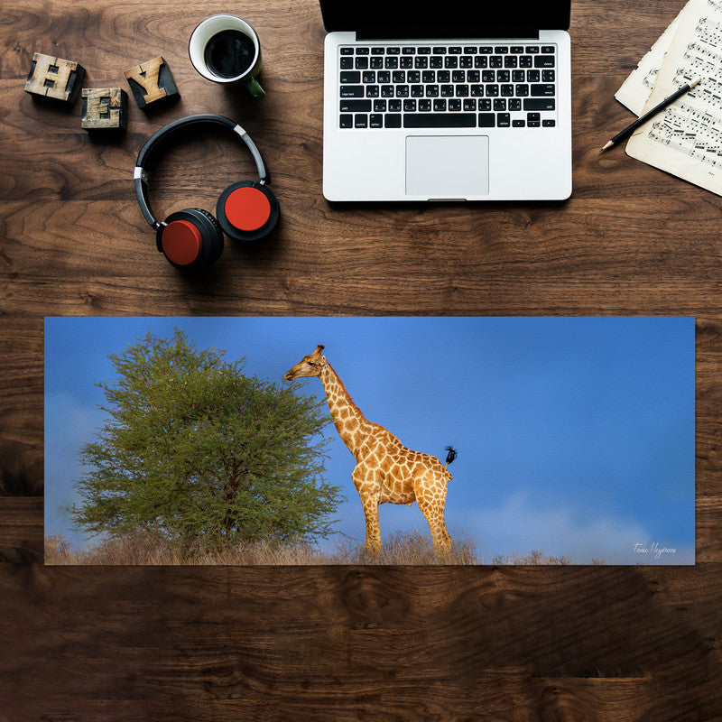 Giraffe on Horizon Desk Pad by Fanie Heymans