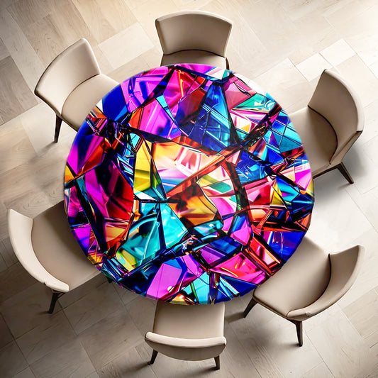 Glass Mosaic Round Tablecloth