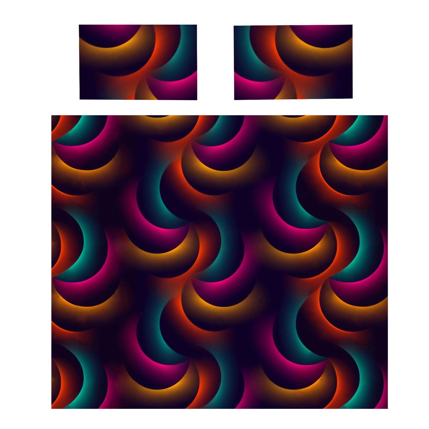 Glowing Spioral Duvet Cover Set