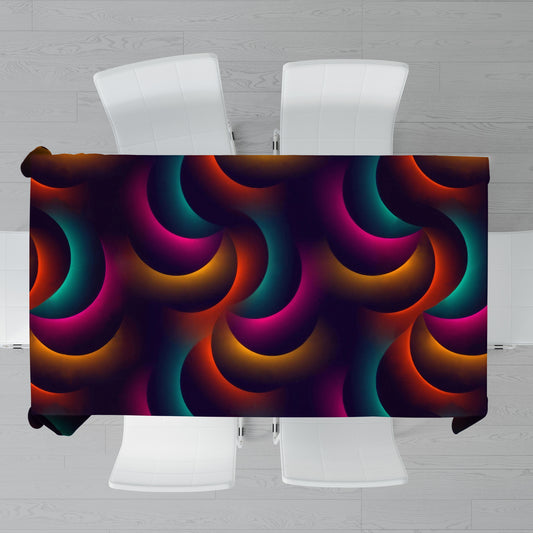 Glowing Spiral Rectangle Tablecloth
