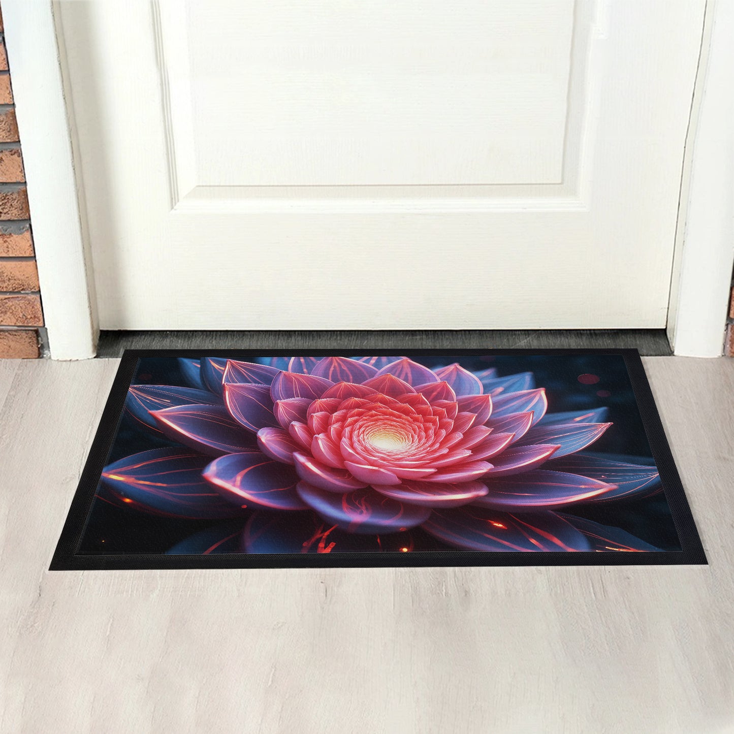 Glowing Succulent Door Mat