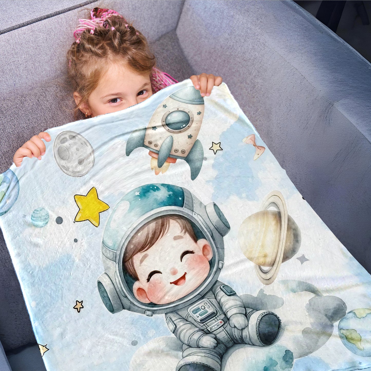 Going to the Moon Toddler Fleece Blanket