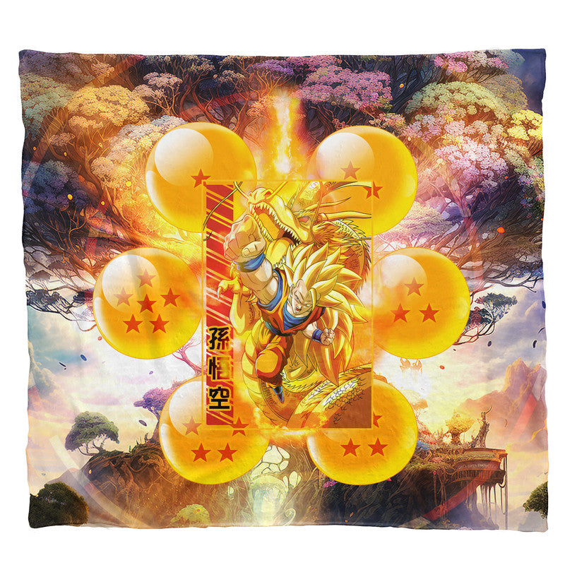 Goku SSJ3 Light Weight Fleece Blanket