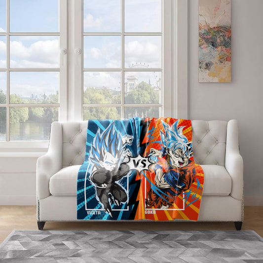 Goku Vs Vegeta Light Weight Fleece Blanket