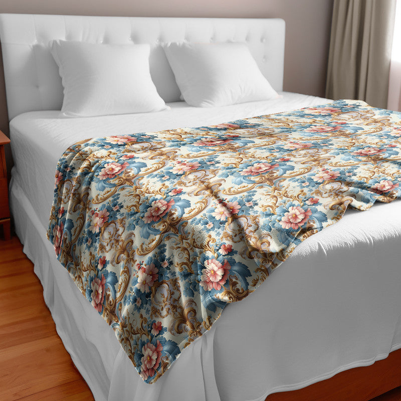 Gold Curves Light Bed Throw
