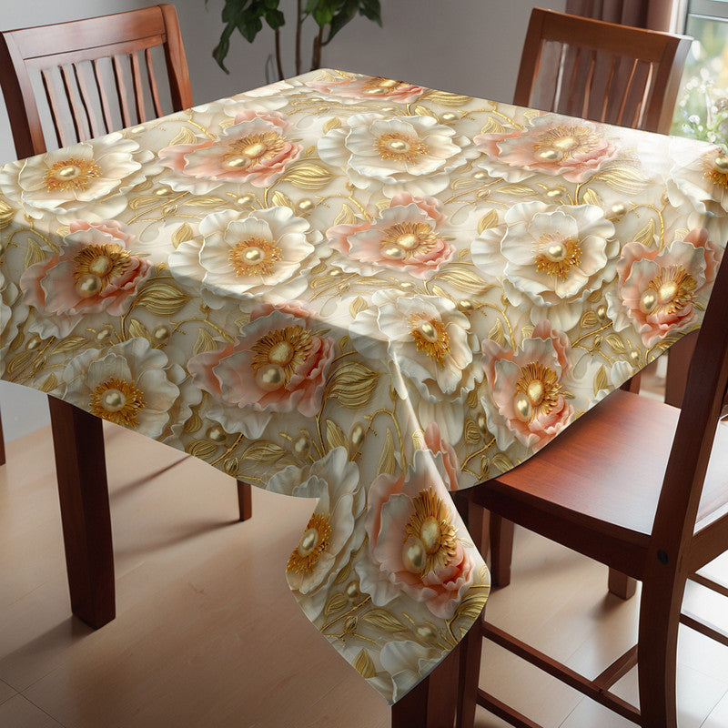Gold Embroidery Square Tablecloth