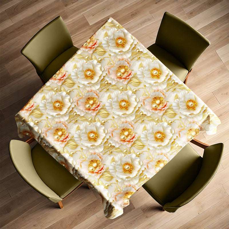 Gold Embroidery Square Tablecloth
