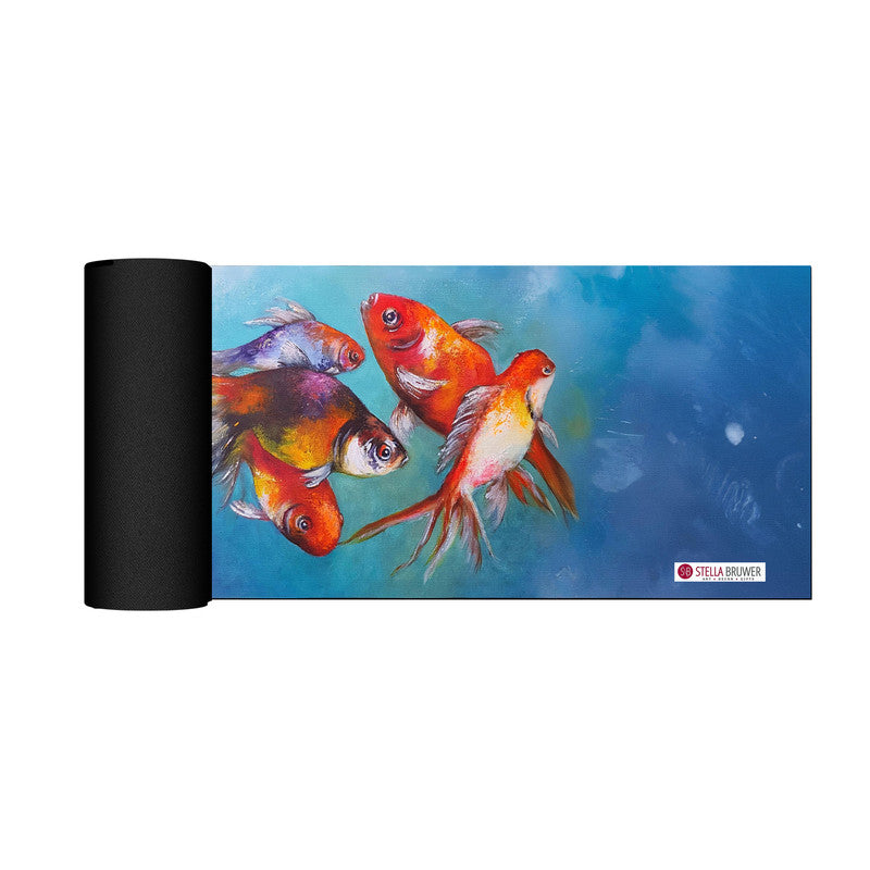 Gold Fish Desk Pad by Stella Bruwer