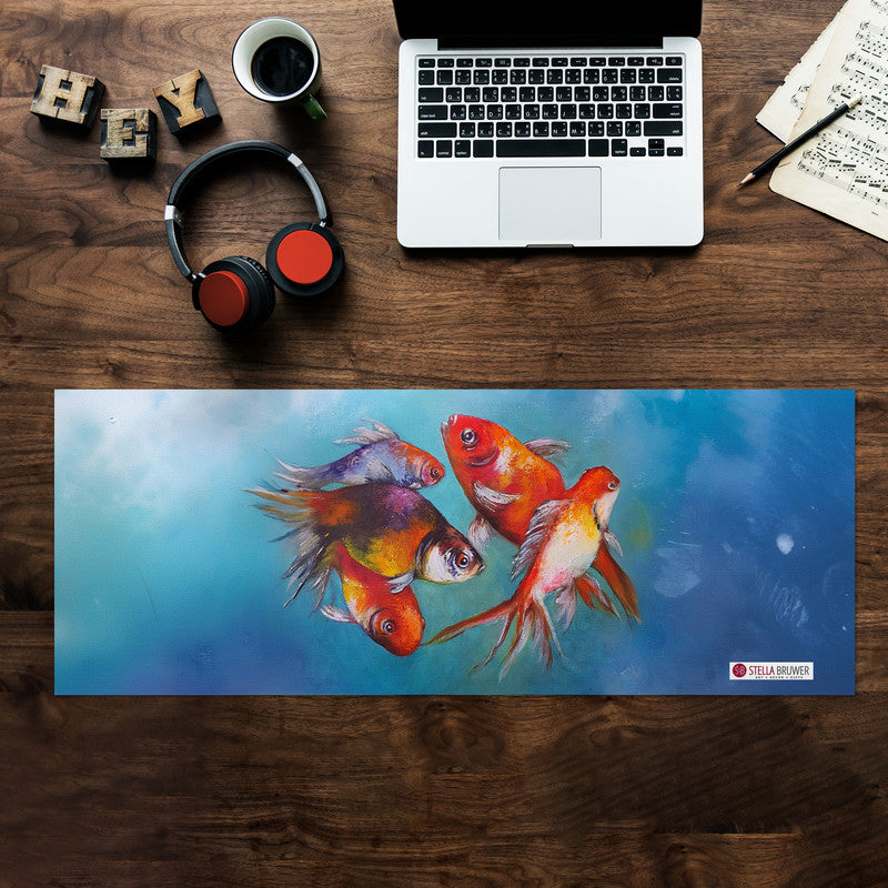 Gold Fish Desk Pad by Stella Bruwer