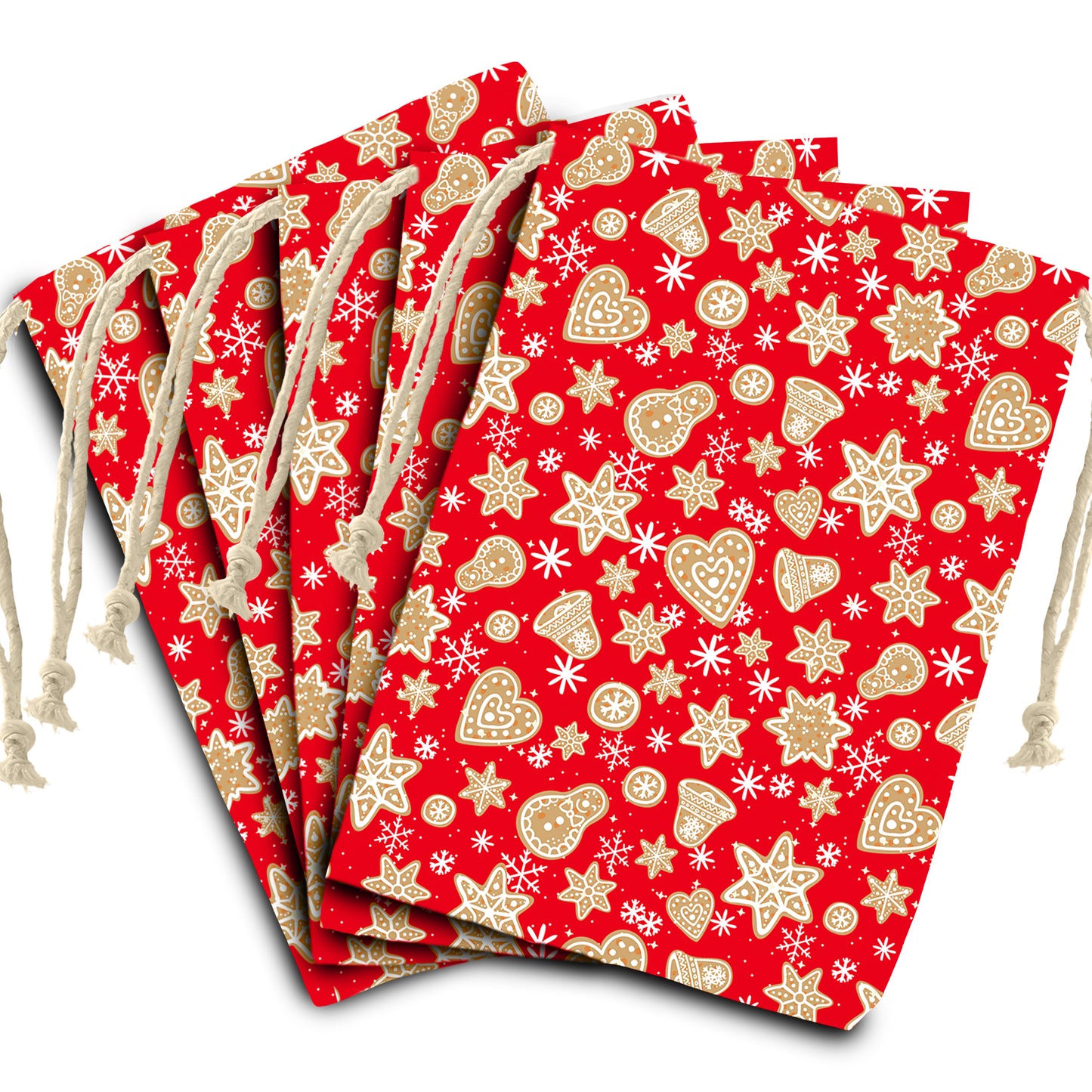 Gold and Red Christmas Gift Sack