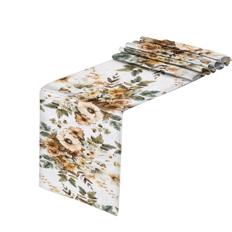 Golden Brown Poppy Bouquet Table Runner By Mark Van Vuuren