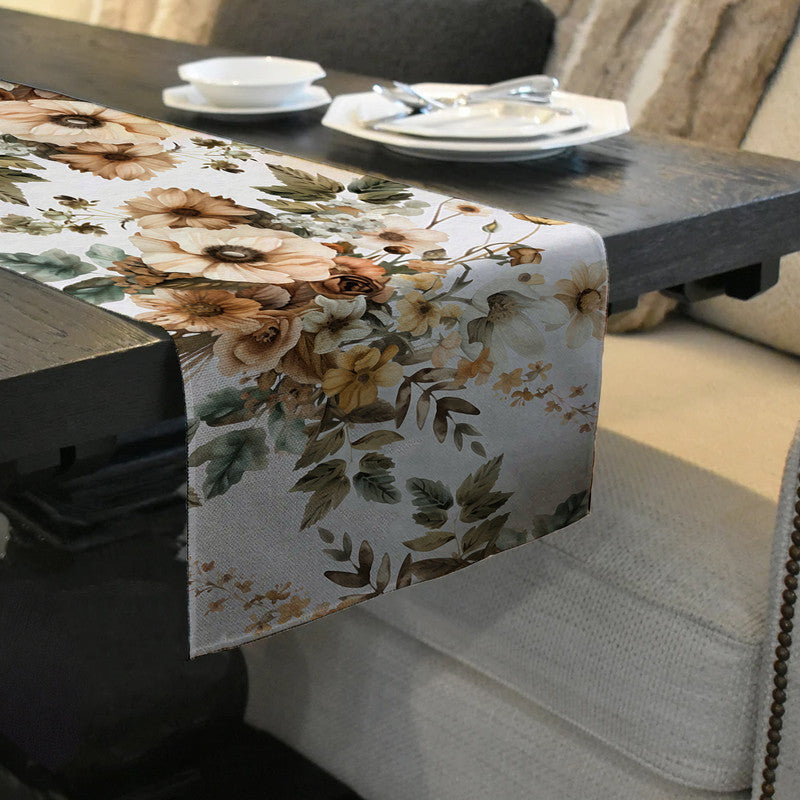 Golden Brown Poppy Bouquet Table Runner By Mark Van Vuuren