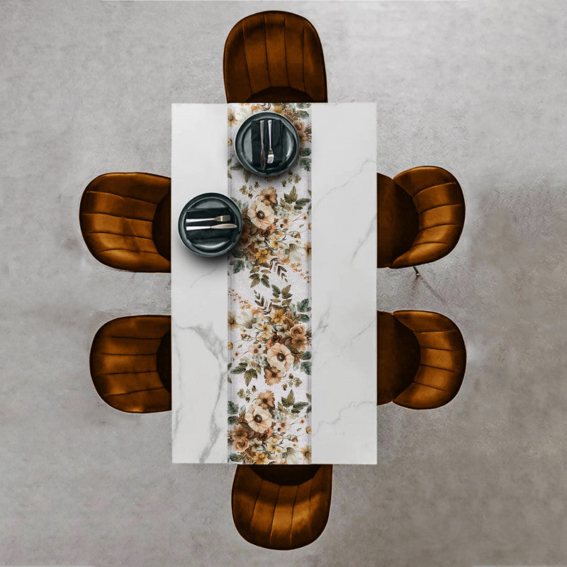 Golden Brown Poppy Bouquet Table Runner By Mark Van Vuuren