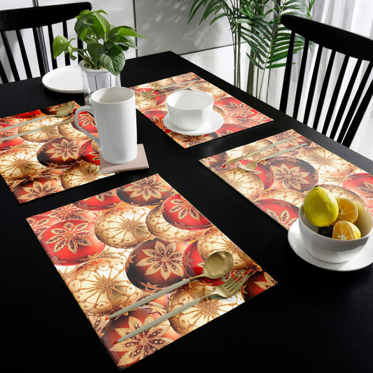 Golden Christmas Decorations Placemats By Mark Van Vuuren