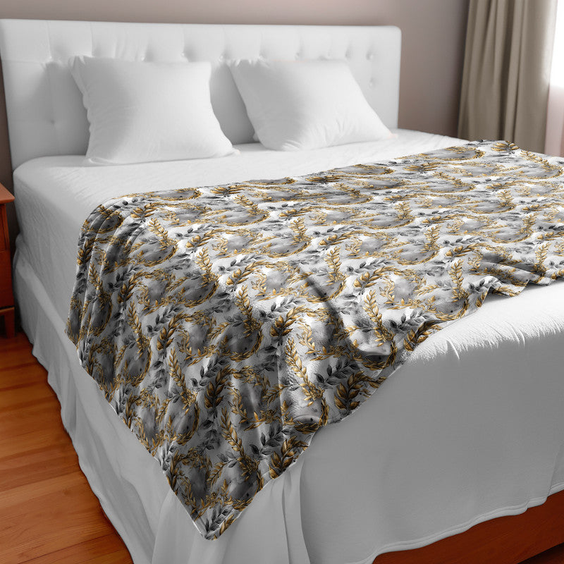 Golden Leaves Light Bed Throw