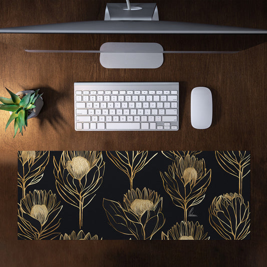 Golden Protea Large Desk Pad by Nathan Pieterse