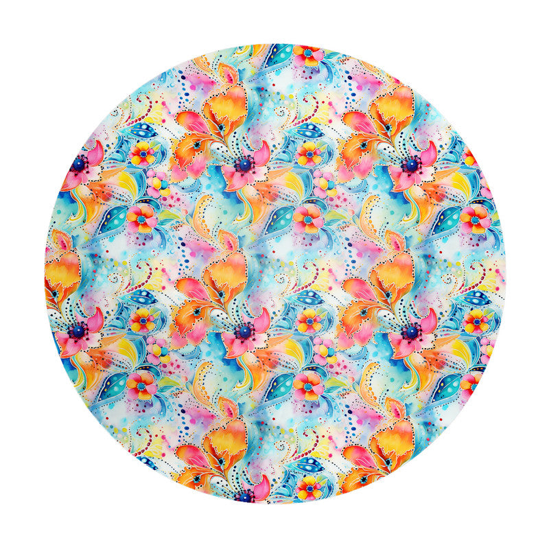 Golden Yellow Round Tablecloth